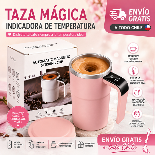 Taza Inteligente de Café Color Rosa